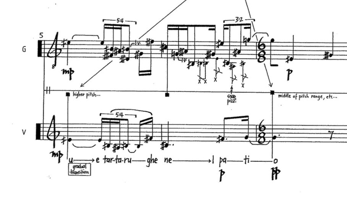 Thousands of Bundled Straw, song 1 — score detail